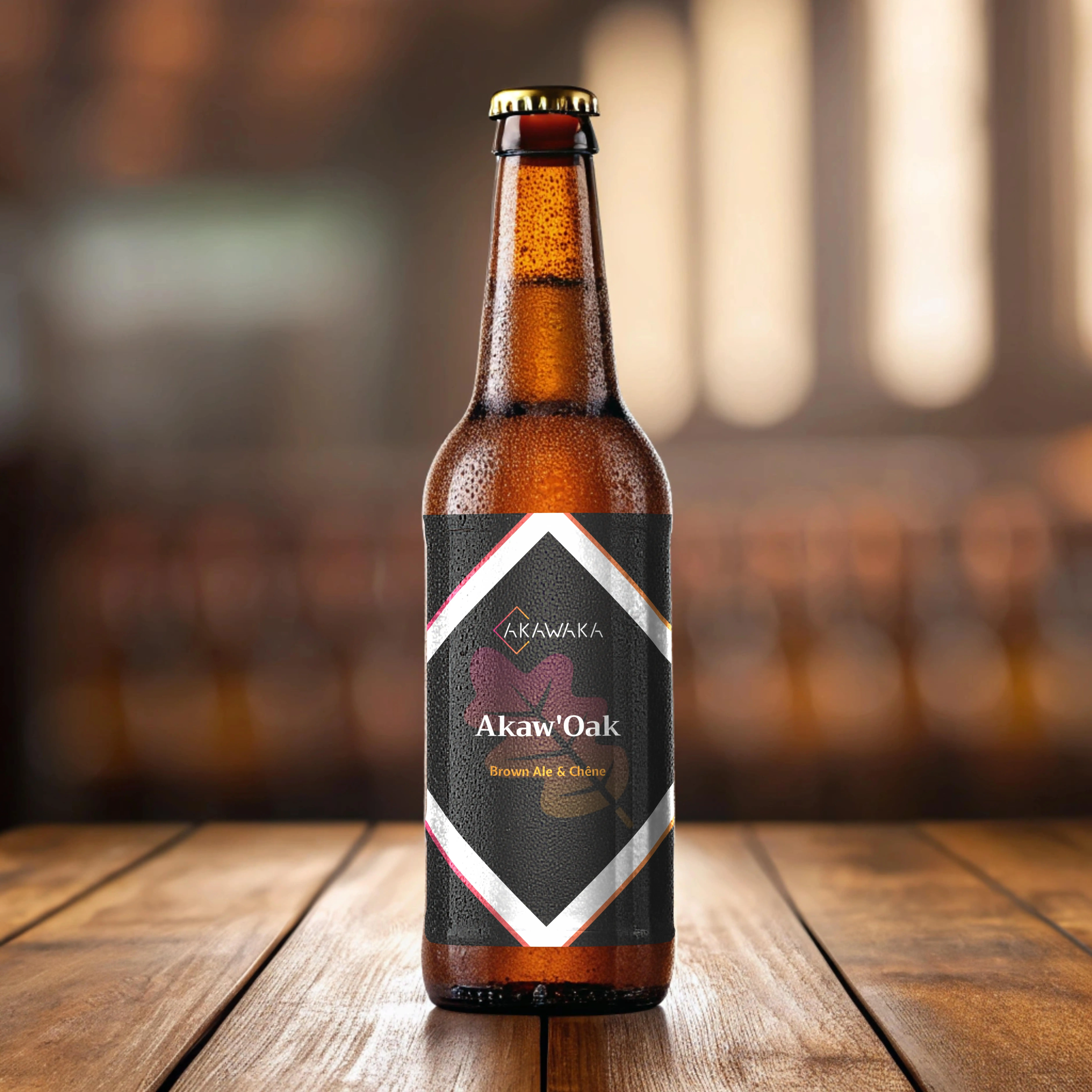 étiquette de bière akawaka